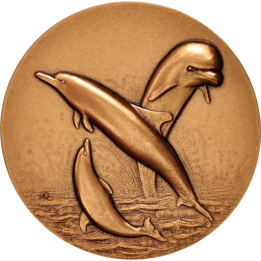 Francia, Medal, Dolphin, Fauna, Bret, SPL, Bronzo