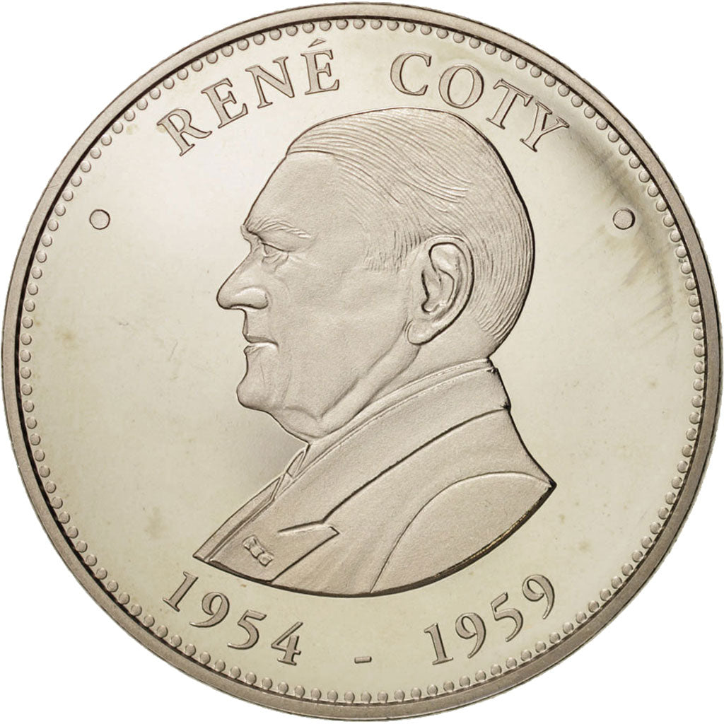 France, Medal, Les Présidents de la République, René Coty, History, MS(63)