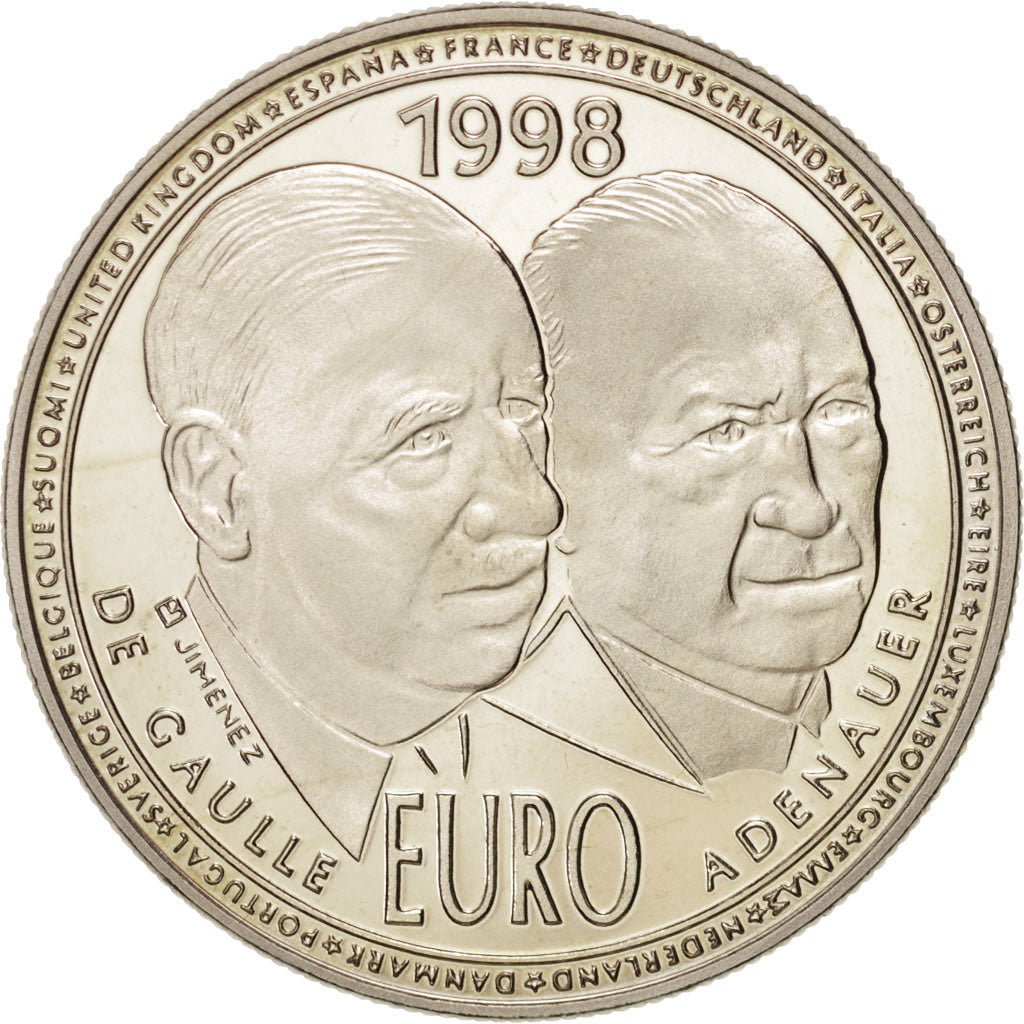 Francia, Medal, European coinage test, History, 1998, SPL, Rame-nichel