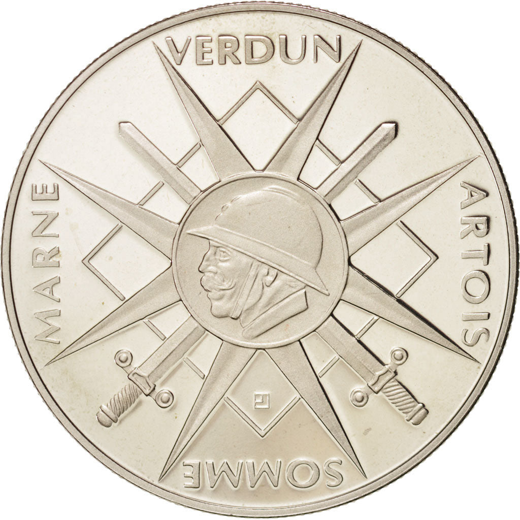 Francia, Medal, Première Guerre Mondiale, Centenaire, History, 1998, SC, Bronce