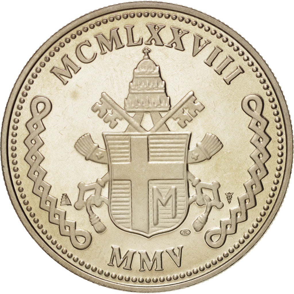 Francia, Medal, Vatican, Jean-Paul II, History, 2005, SPL, Rame-nichel