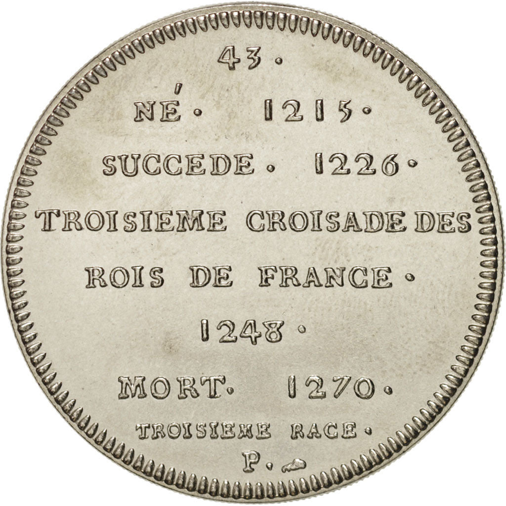 France, Medal, Les Rois de France, Saint Louis, Louis IX, History, MS(63)