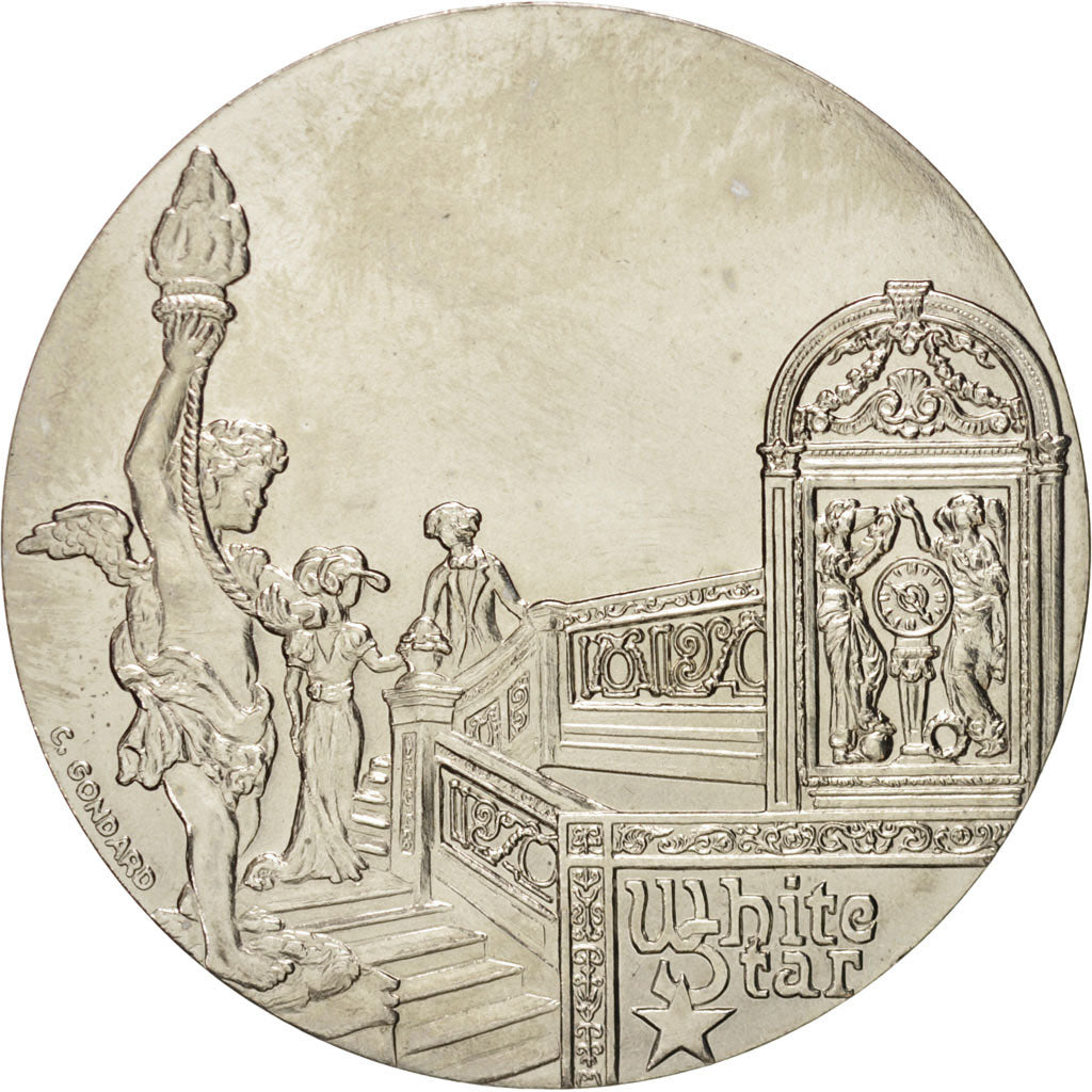 France, Titanic, Shipping, Medal, MS(60-62), Cupro-nickel, 41