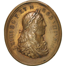 Francia, Medal, Louis XIV coronation, Louis XIV, History, Warin, EBC, Bronce