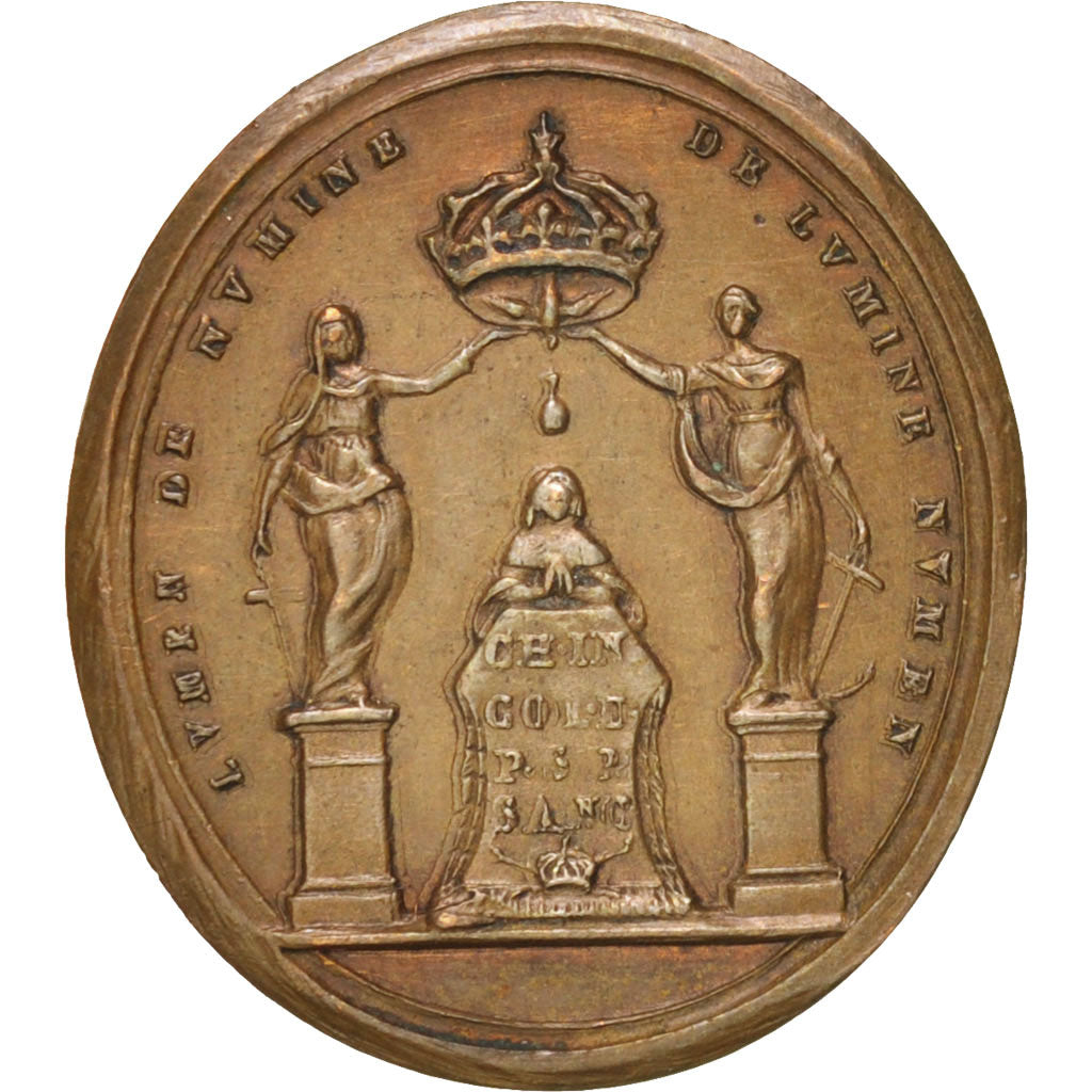 Francia, Medal, Louis XIV coronation, Louis XIV, History, Warin, EBC, Bronce