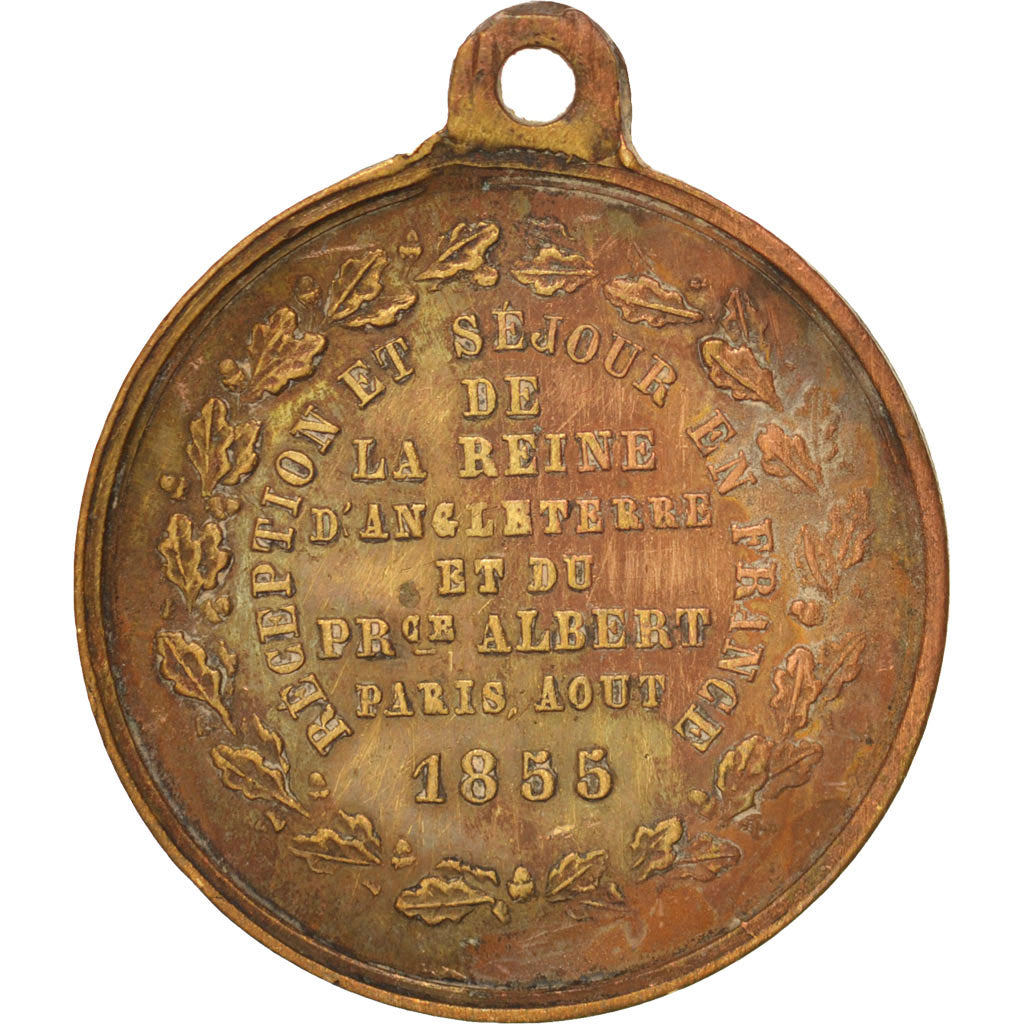 Francia, Medal, Séjour en France du couple royal britannique, History, 1855