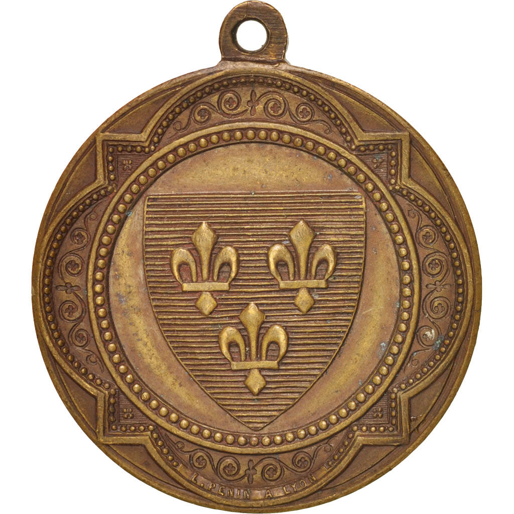 France, Religious medal, Religions & beliefs, Medal, 1864, AU(55-58), Penin