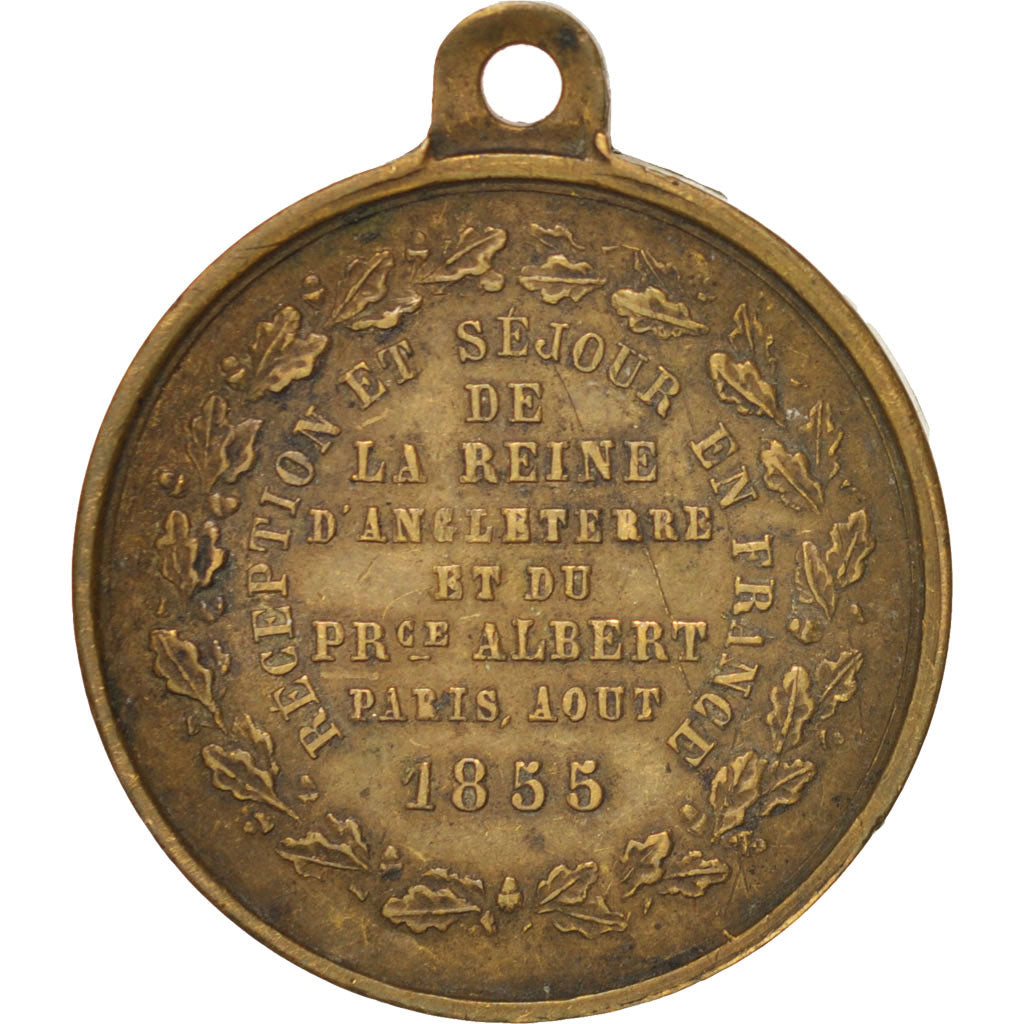 Francia, Medal, Séjour en France du couple royal britannique, History, 1855