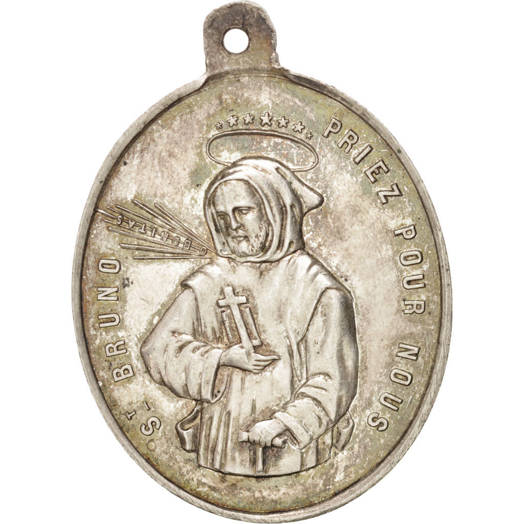 France, Religious medal, Saint Bruno, Religions & beliefs, Medal, 1830