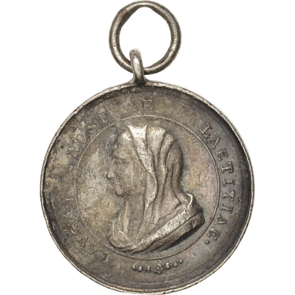 Francia, Medal, Religious medal, Pius IX, Religions & beliefs, MB+, Argento