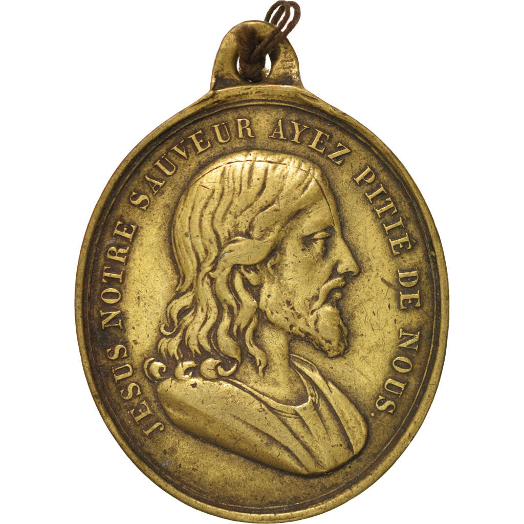Francia, Medal, Religious medal, Religions & beliefs, BB+, Rame