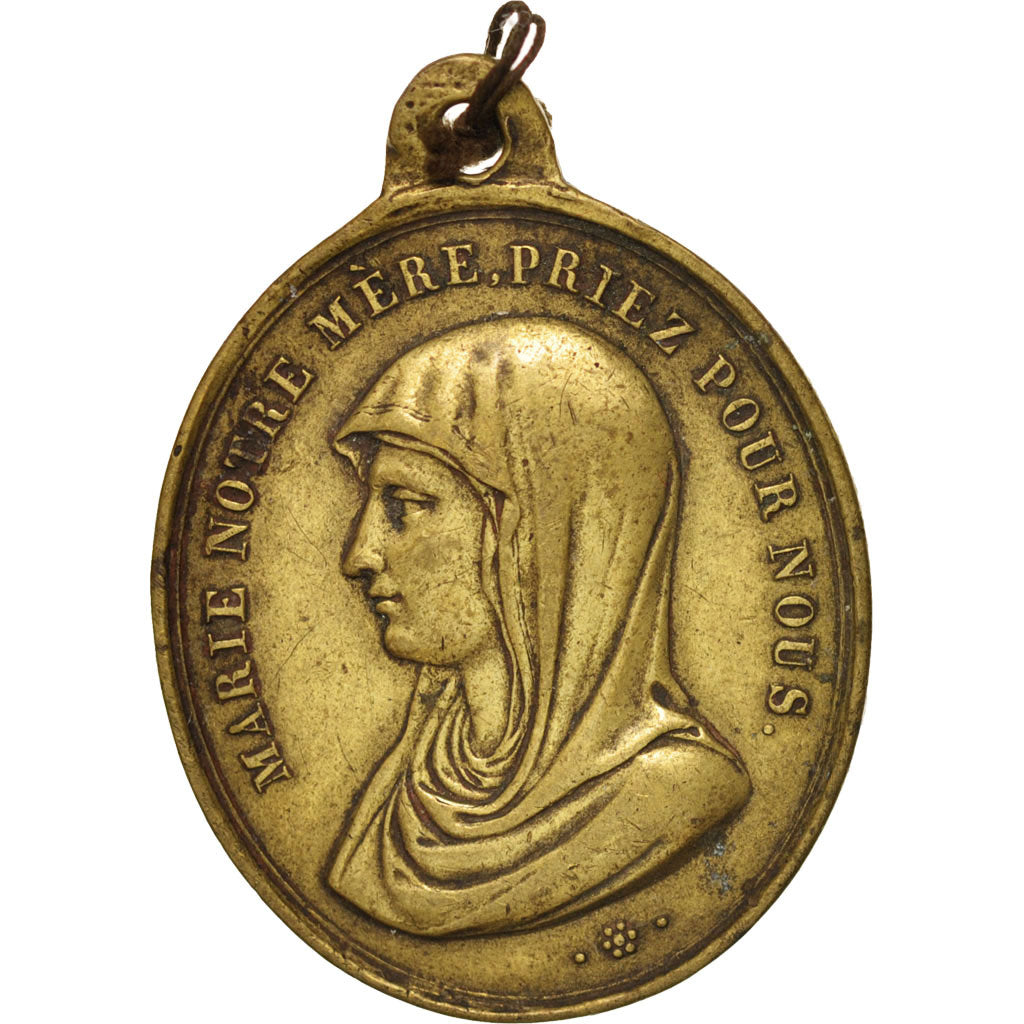 Francia, Medal, Religious medal, Religions & beliefs, BB+, Rame
