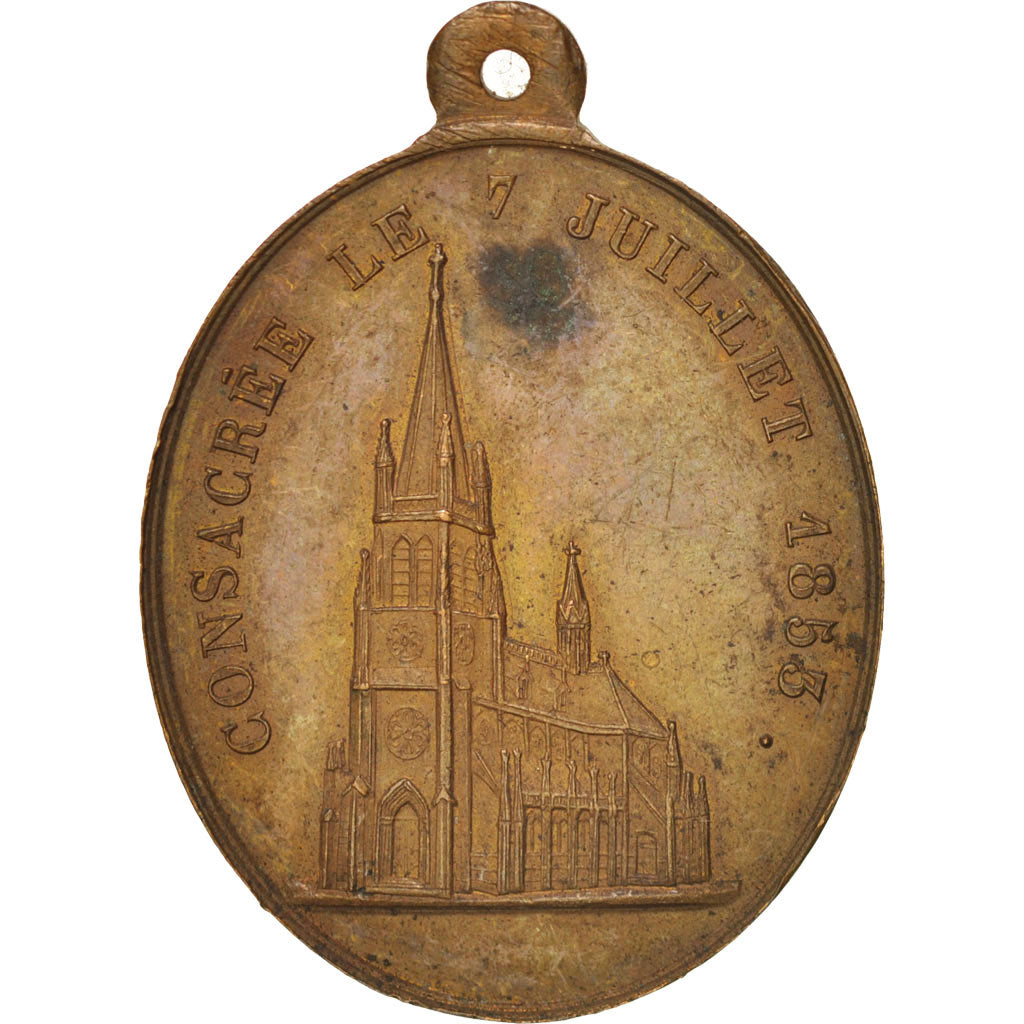 Francia, Medal, Religious medal, Fourier de Mattaincourt, Religions & beliefs