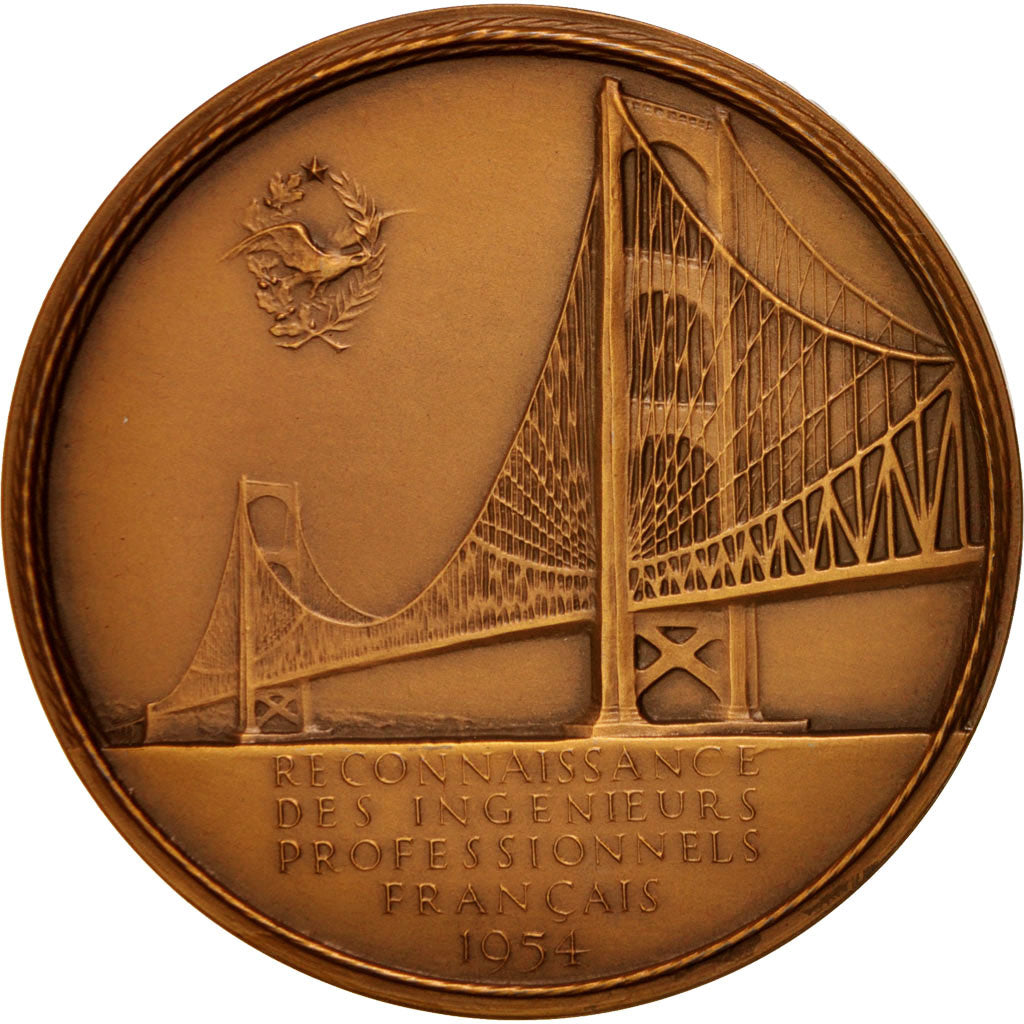 France, David B. Steinman, Arts & Culture, Medal, 1954, MS(63), D'Andréa
