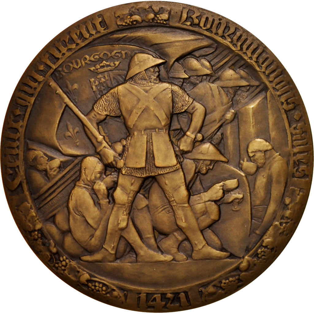 France, Bourgogne, History, Medal, , SUP, Bronze, 63