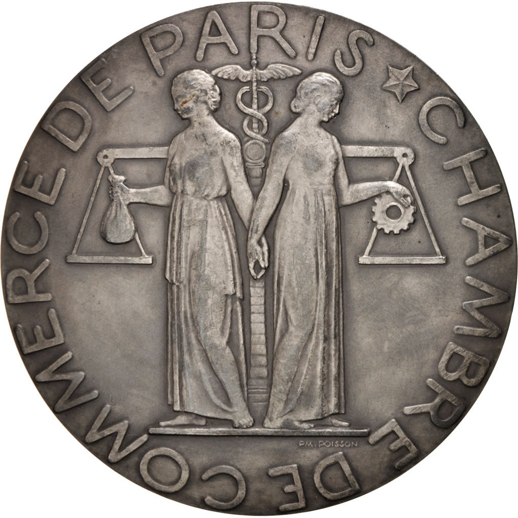 Frankrijk, Medal, Chambre de commerce de Paris, Business & industry, 1950