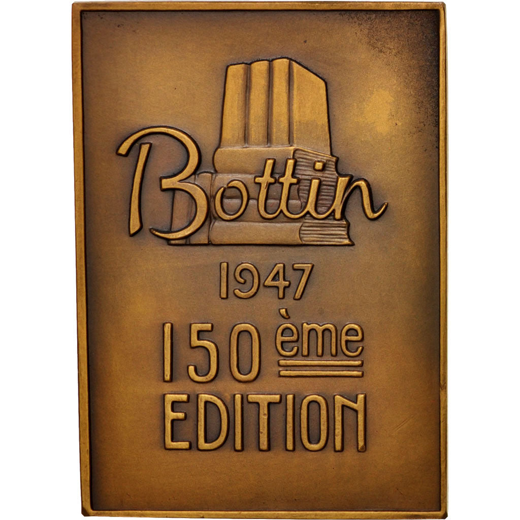 Francia, Medal, Sébastien Bottin, Arts & Culture, 1947, Vernon, EBC, Bronce