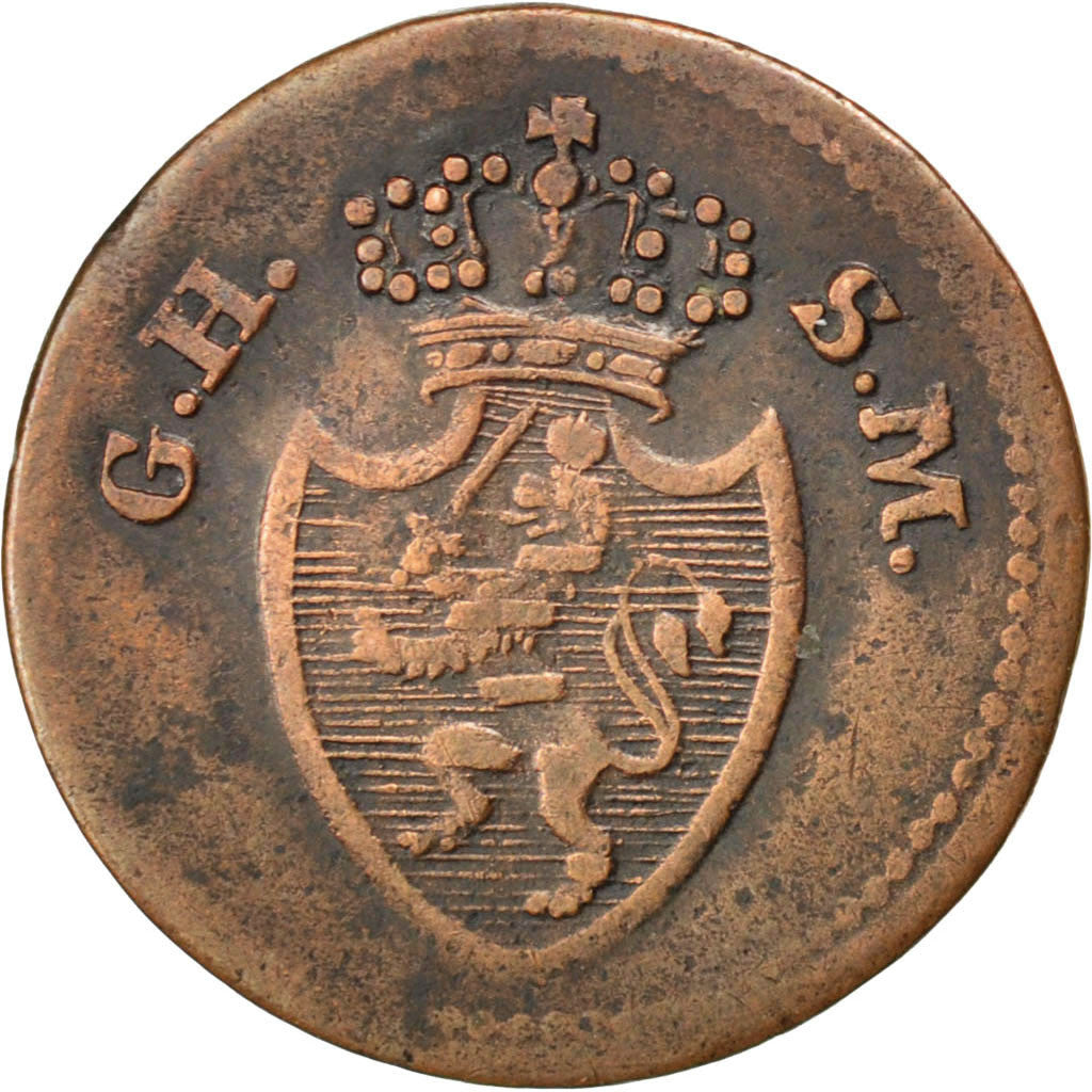 GERMAN STATES, Pfennig, 1819, KM #280, EF(40-45), Copper, 1.17