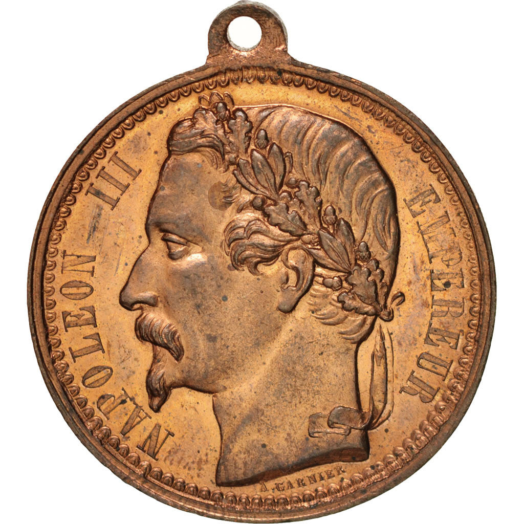 France, Napoléon III proclamation, History, Medal, 1852, AU(55-58), Garnier