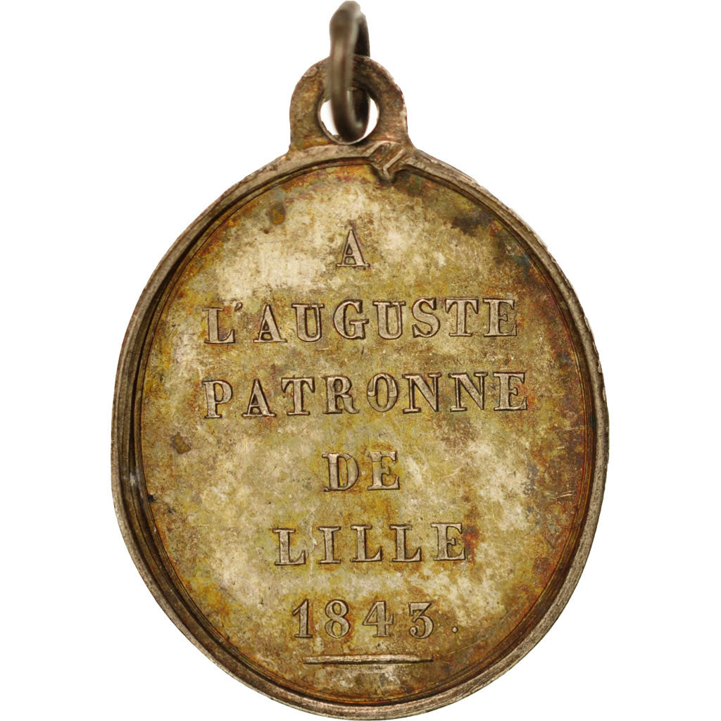 Francia, Medal, Notre-Dame de la Treille, Lille, Religions & beliefs, 1845, S...