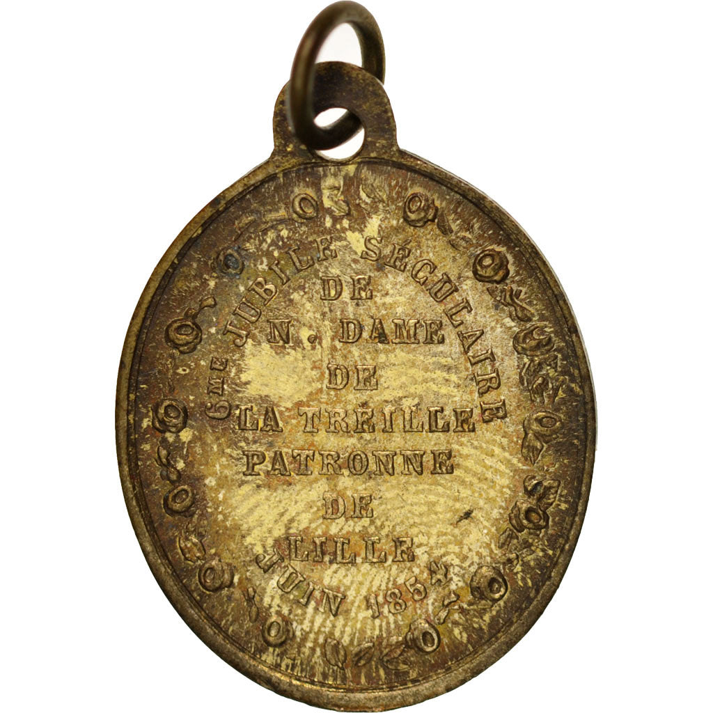 France, Medal, Notre-Dame de la Treille, Lille, Religions & beliefs, 1854
