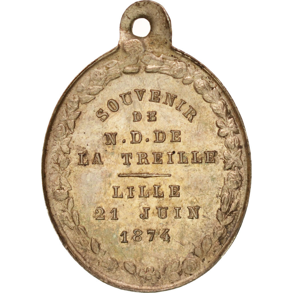 France, Notre-Dame de la Treille, Lille, Religions & beliefs, Medal, 1874