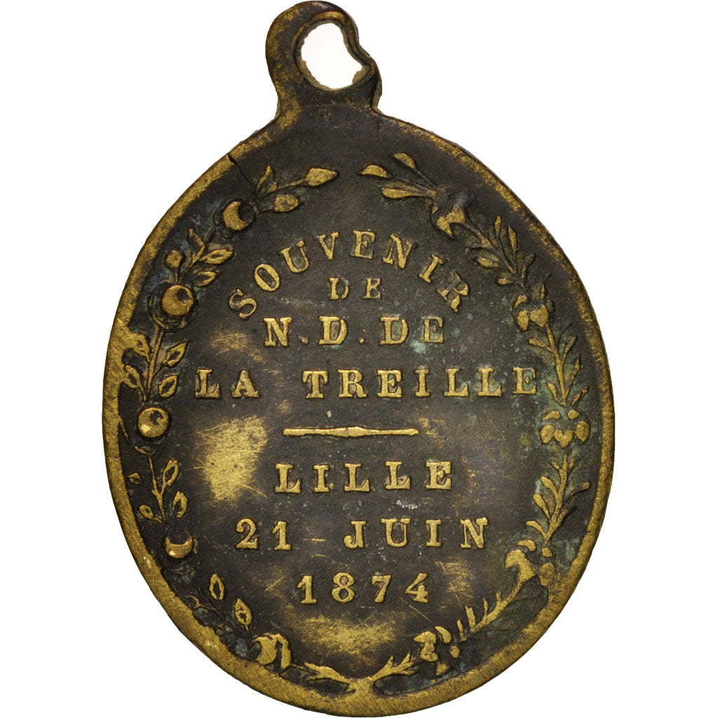 France, Notre-Dame de la Treille, Lille, Religions & beliefs, Medal, 1874