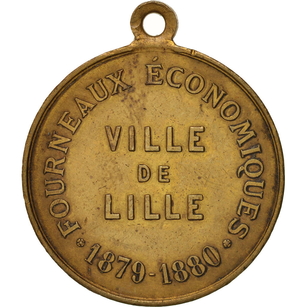 Francia, Medal, Ville de Lille, Fourneaux Économiques, Politics, Society, War