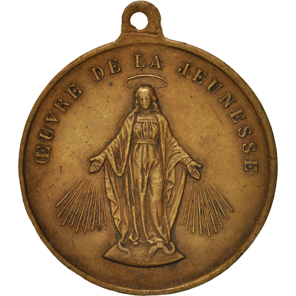 Francia, Medal, Ville de Lille, Oeuvre de la jeunesse, Religions & beliefs, BB+