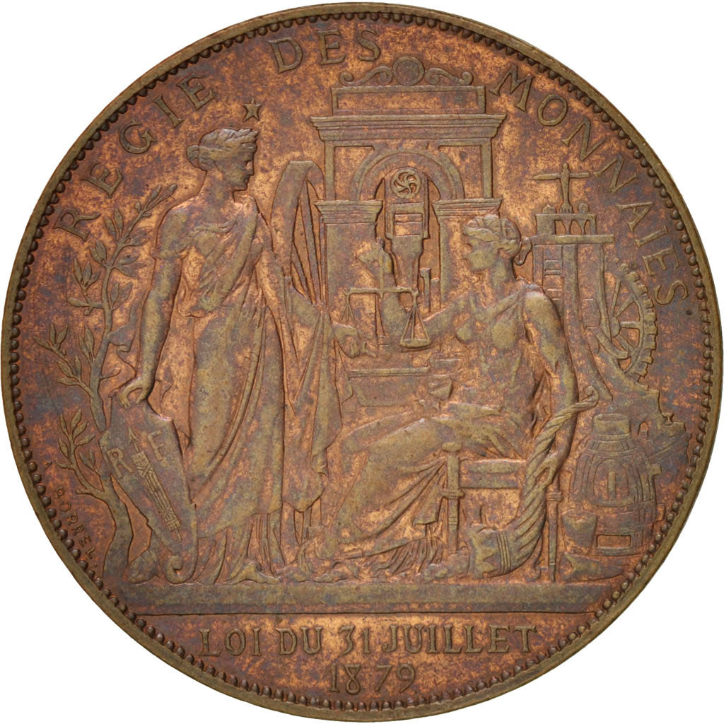 Francia, Medal, 1789 Centenary, Worldwide exhibition, History, 1879, Borrel