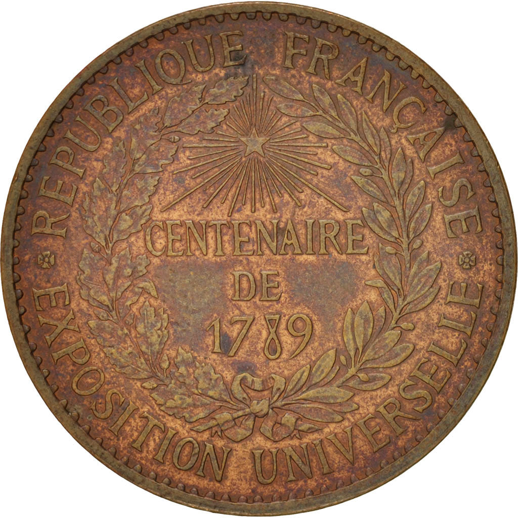 Francia, Medal, 1789 Centenary, Worldwide exhibition, History, 1879, Borrel