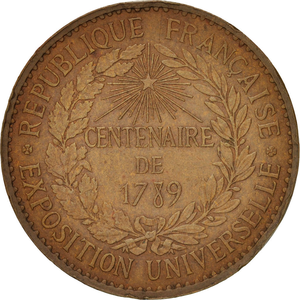 France, Medal, 1789 Centenary, Worldwide exhibition, History, 1879, Borrel