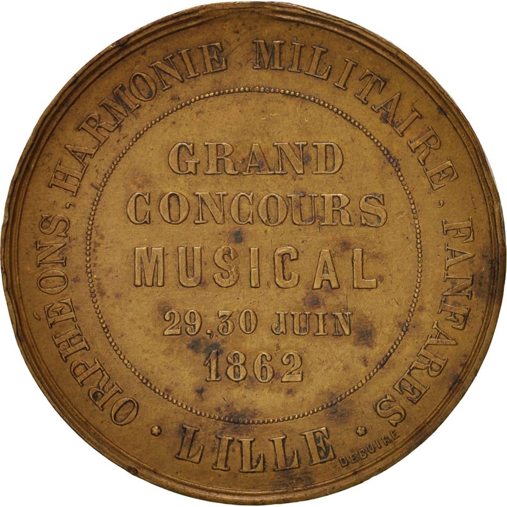 France, Ville de Lille, Harmonie militaire, Concours de 1862, Arts & Culture