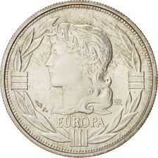 France, European coinage test, 1 ecu, History, Medal, 1987, MS(63), Silver, 23