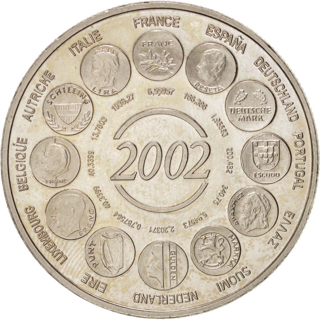 Francia, Medal, Naissance de l'euro fiduciaire, 1er Janvier 2002, History, 2002