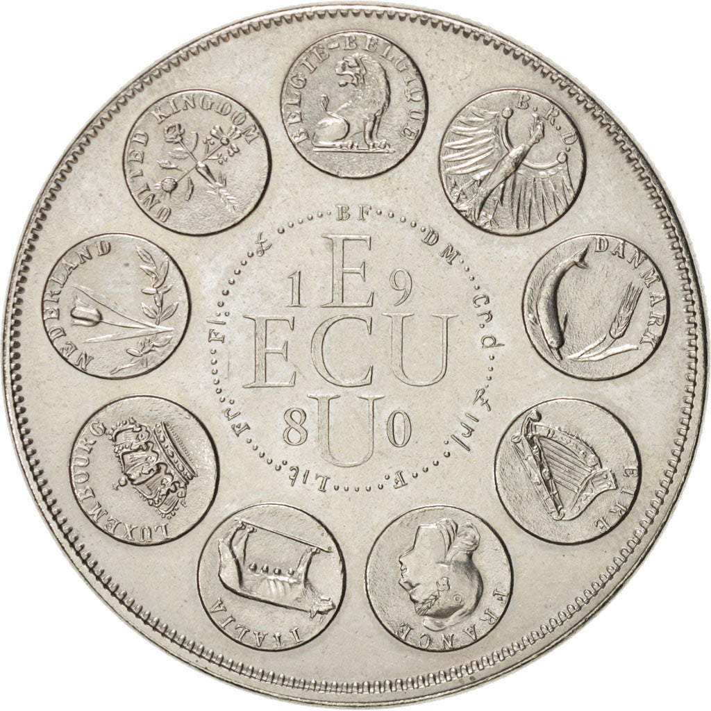 Francia, Medal, European coinage test, 1 ecu, History, 1980, SPL-, Nichel