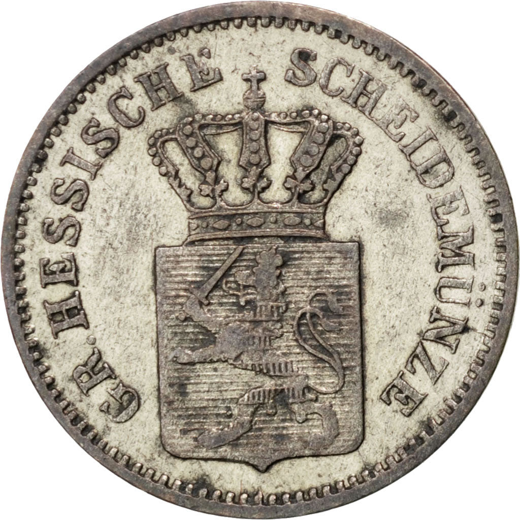 GERMAN STATES, Kreuzer, 1866, KM #339, EF(40-45), Silver, 0.87