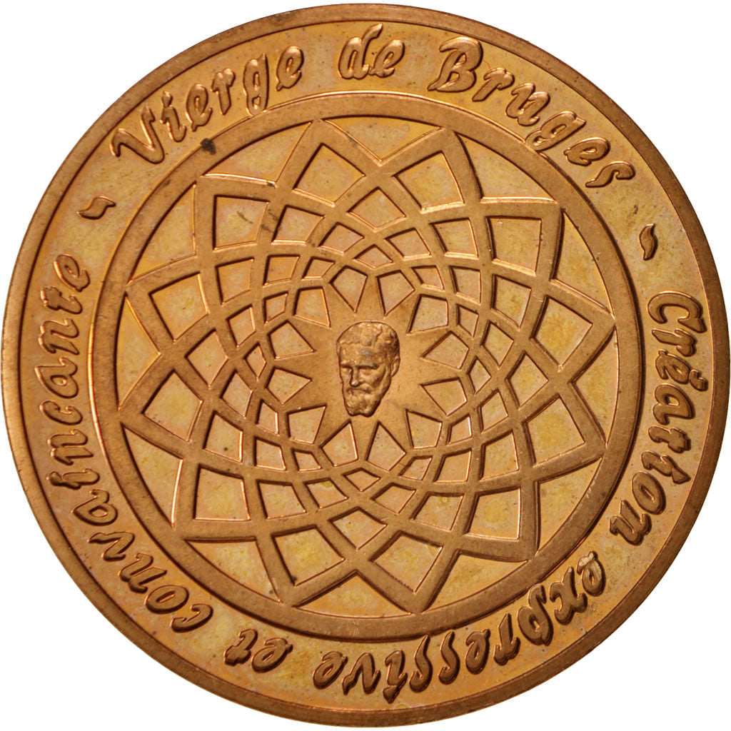 Belgium, Medal, Vierge de Bruges, Religions & beliefs, Monassi, AU(50-53)