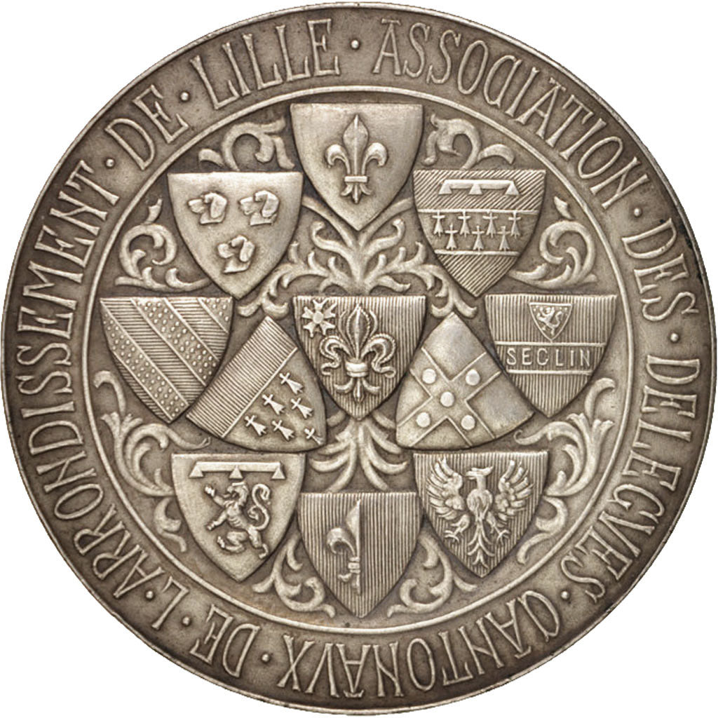 France, Medal, Ville de Lille, Association des délégués cantonaux de