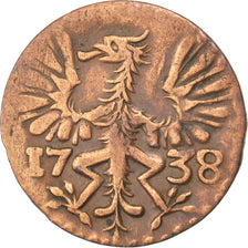 GERMAN STATES, 4 Heller, 1738, KM #31, EF(40-45), Copper, 1.85