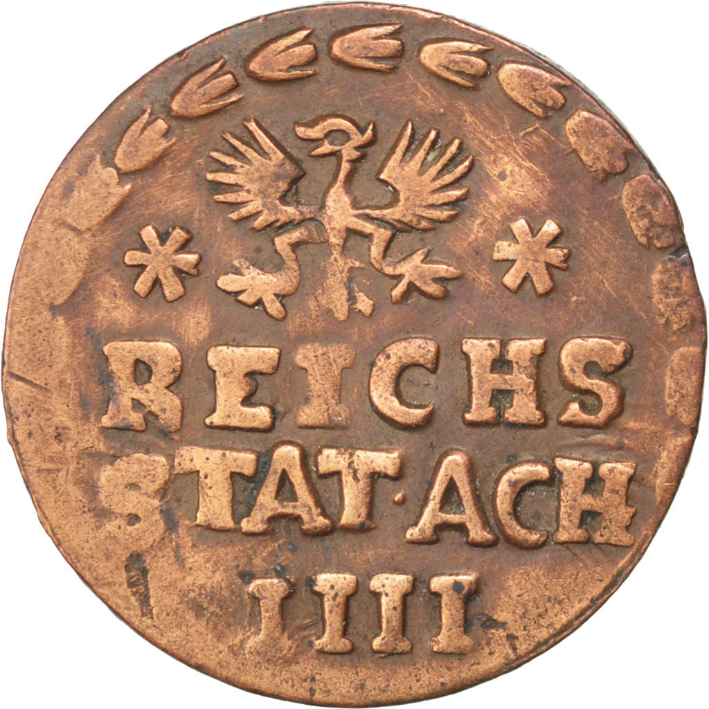 GERMAN STATES, 4 Heller, 1738, KM #31, EF(40-45), Copper, 1.85