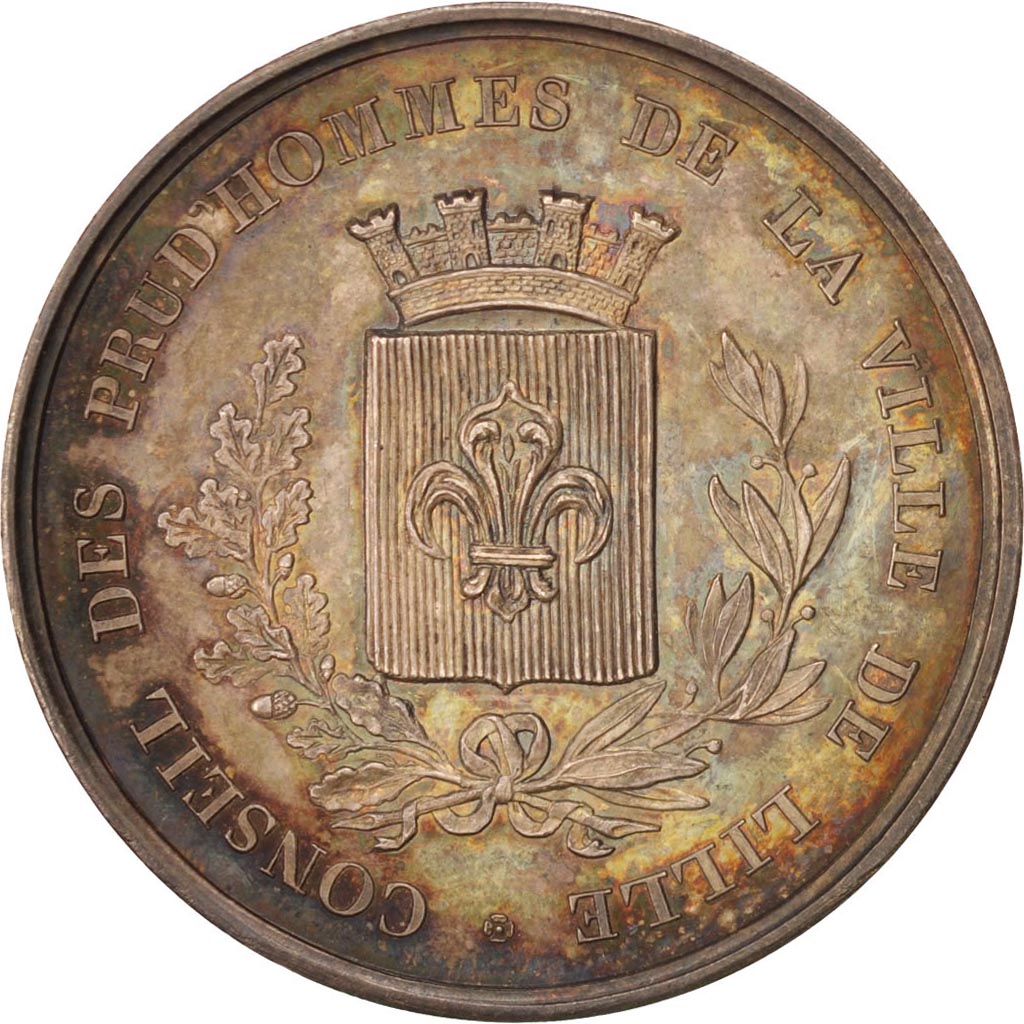 Francia, Medal, Justice, VIlle de Lille, Conseil des prud'hommes de la ville...