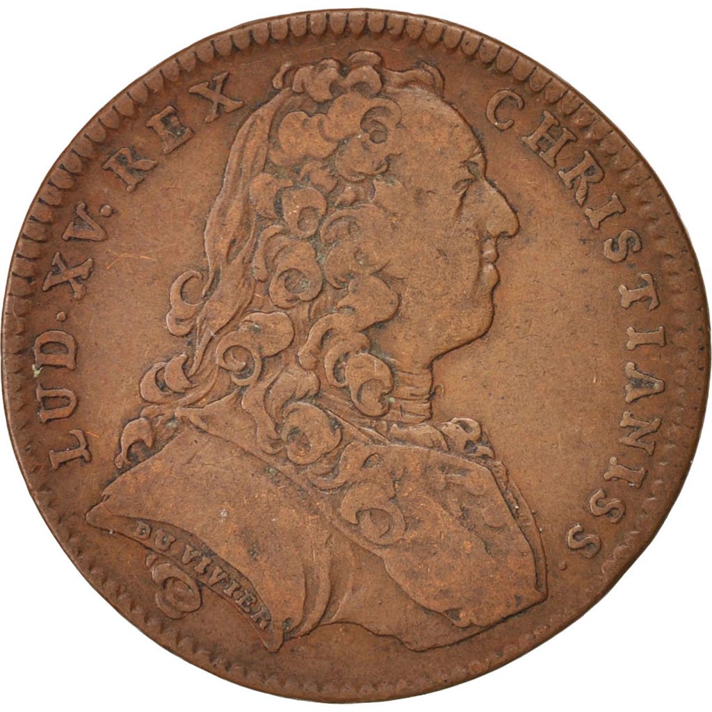 Francja, Token, Królewskie, États de Lille, 1737, Duvivier, EF(40-45), Miedź