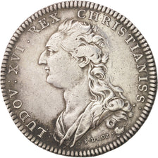 France, Royal, Secrétaires du roi, Louis XVI, Token, 1776, AU(50-53), Silver