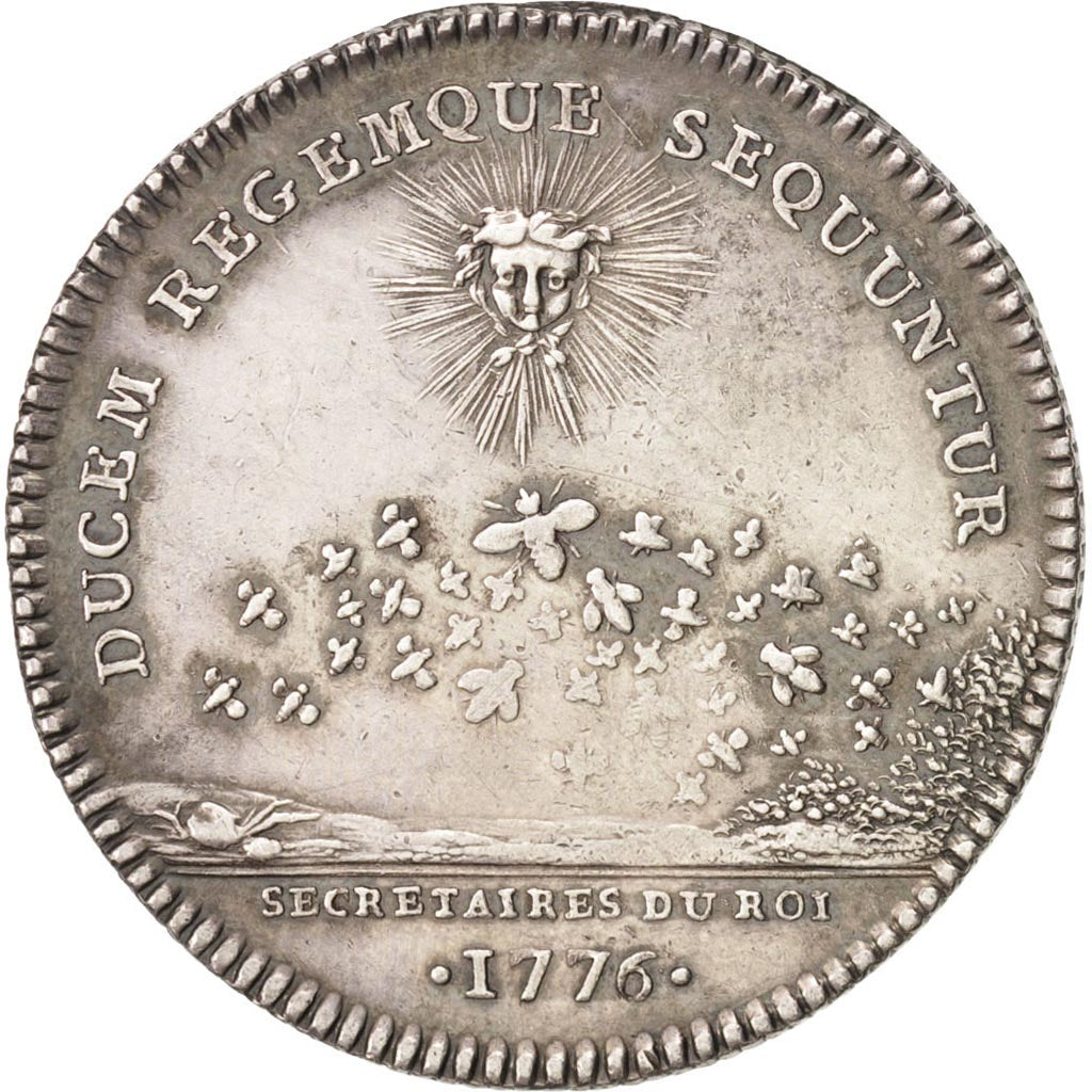 France, Royal, Secrétaires du roi, Louis XVI, Token, 1776, AU(50-53), Silver