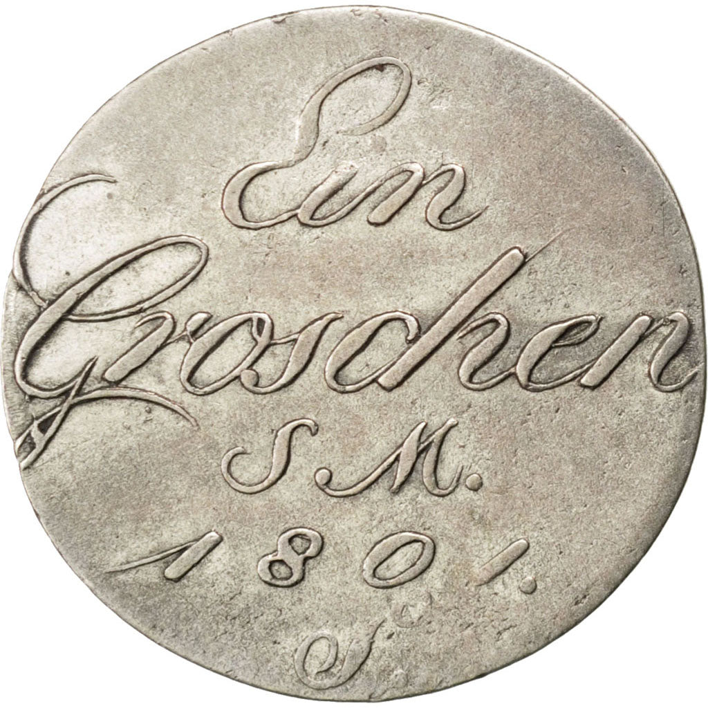 GERMAN STATES, Groschen, 1801, KM #133, AU(50-53), Billon, 2.09