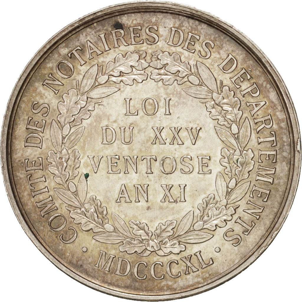 France, Notary, Comité des notaires des départements, Token, 1840, AU(55-58)