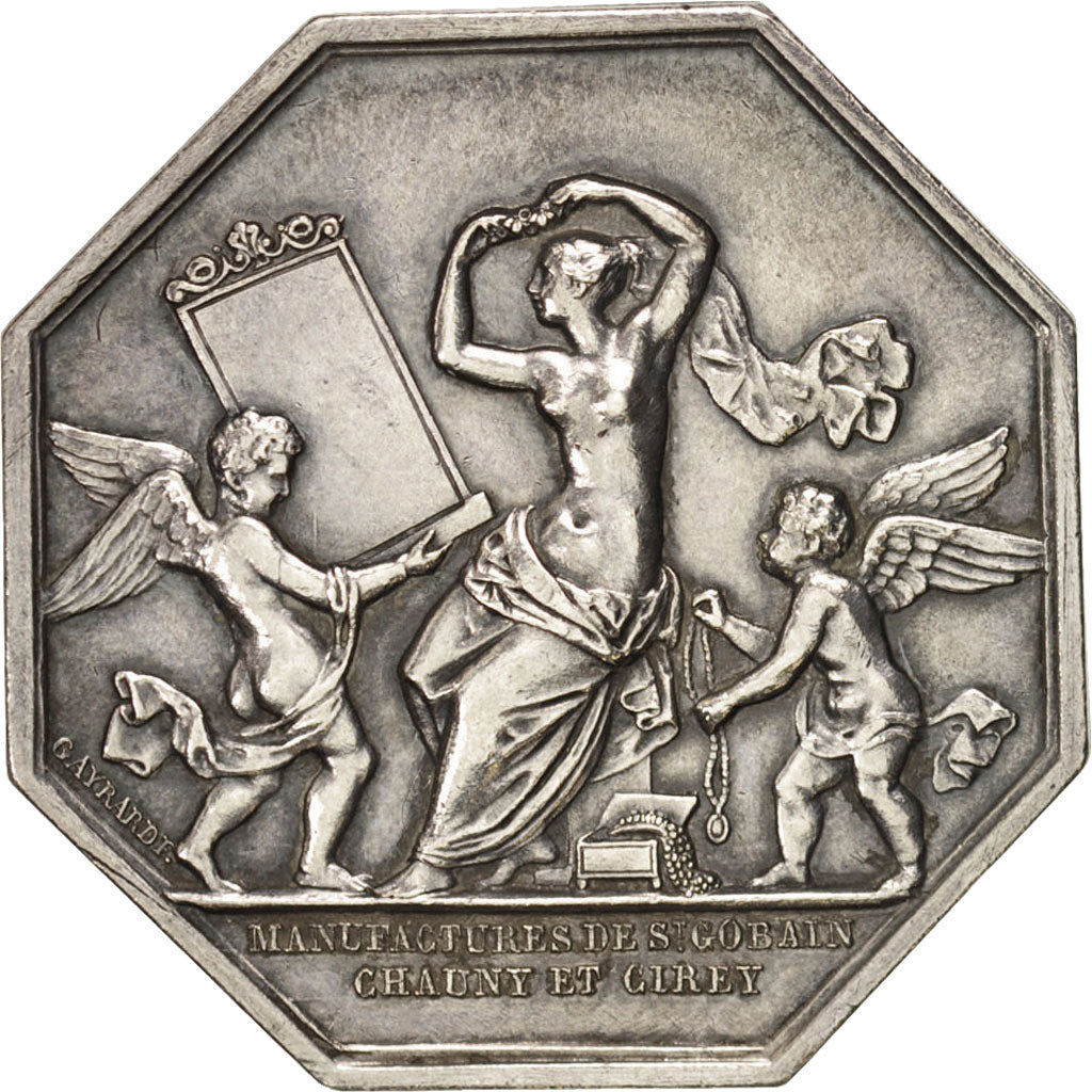 France, Token, Industry, Manufacture de Saint Gobain, Gayrard, AU(50-53), Silver