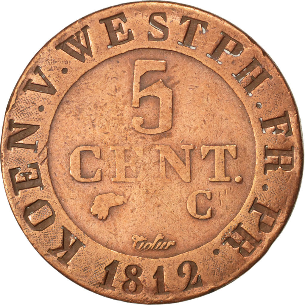 GERMAN STATES, Thaler, 1812, Cassel, KM #94, VF(30-35), Silver, 7.15