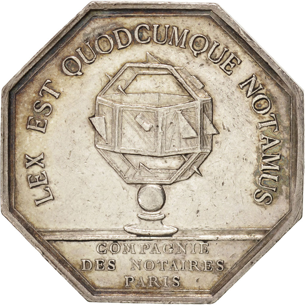 France, Jeton, Notary, Compagnie des Notaires de Paris, Borrel, TTB+, Argent
